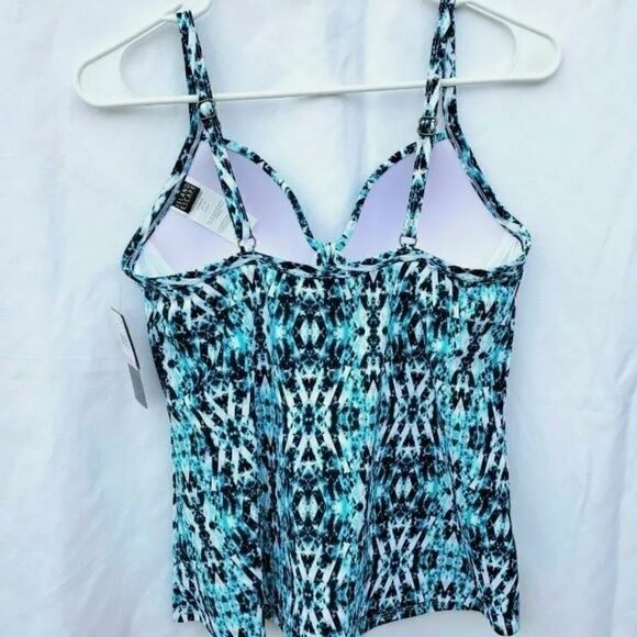 Island Escape Underwire Tankini Size 6 Swim Top - Picture 3 of 9
